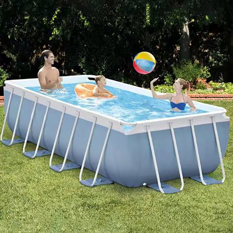 Tessuto in poliestere rivestito in PVC per piscina fuori terra con struttura in metallo