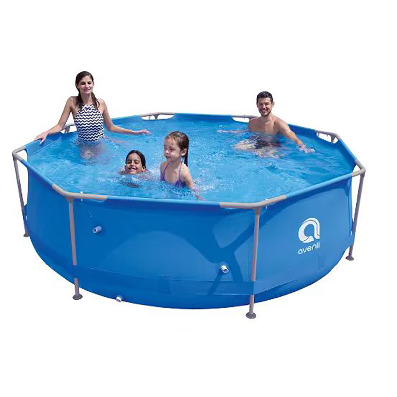 Tessuto in poliestere rivestito in PVC per piscina fuori terra con struttura in metallo