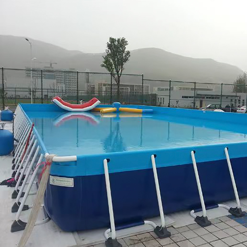 Tessuto in poliestere rivestito in PVC per piscina fuori terra con struttura in metallo