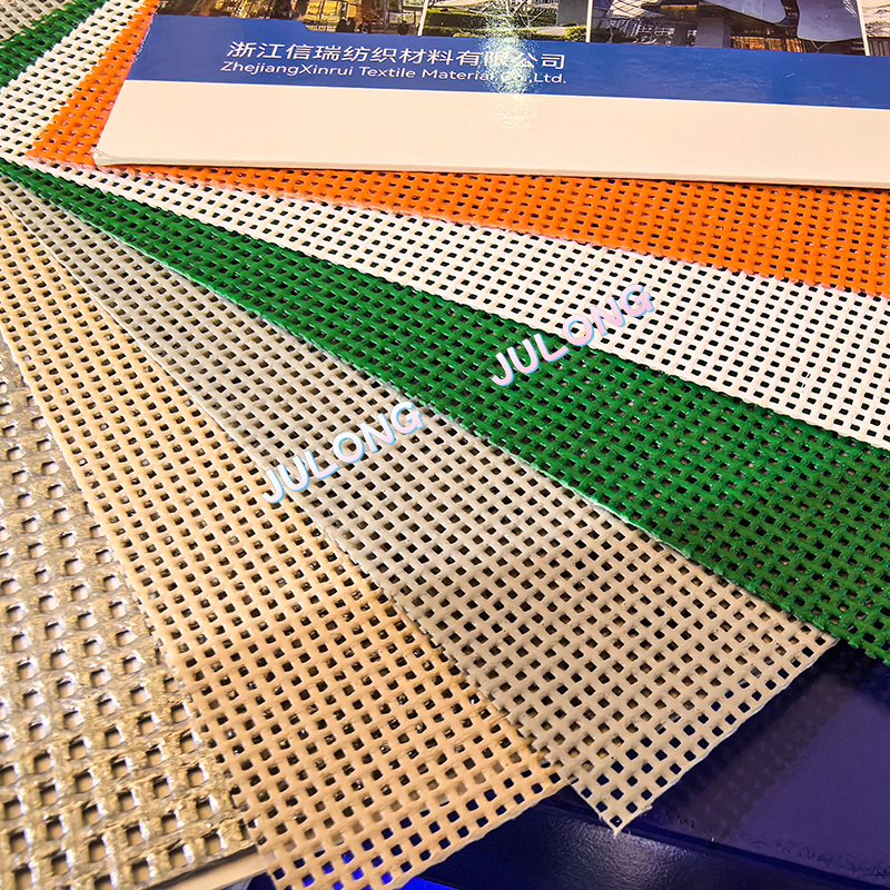 Tessuto in mesh poliestere rivestito in PVC da 400 g per ombrellone esterno