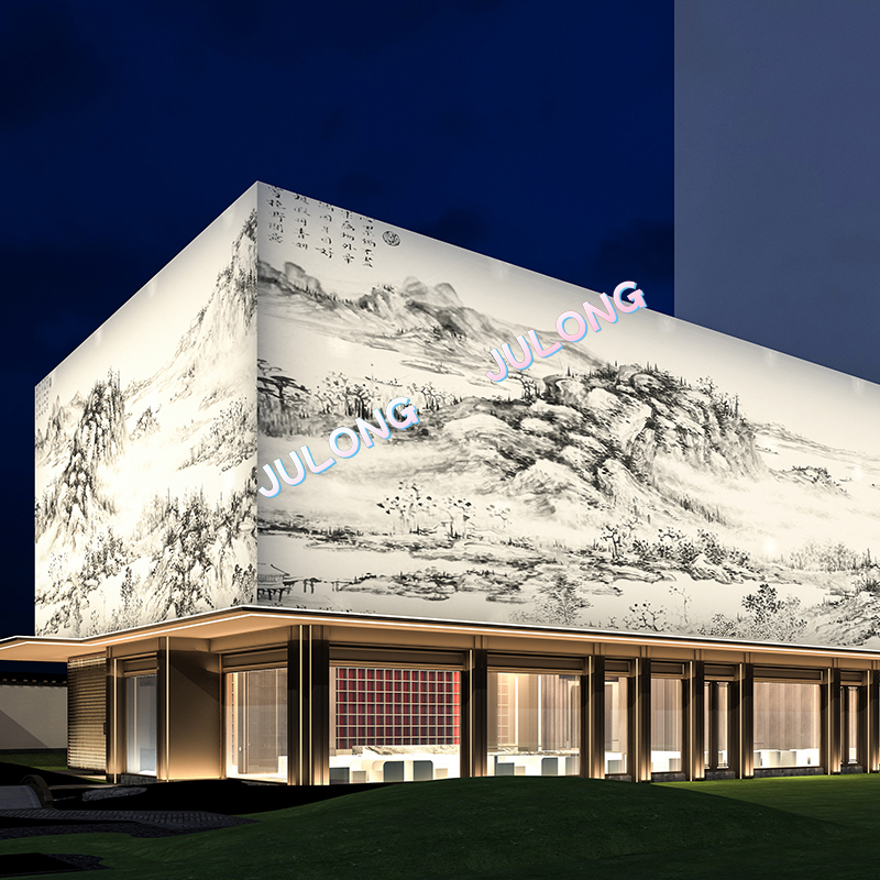 Tessuto in rete 400 g di mesh per decorazione di murali esterni degli edifici